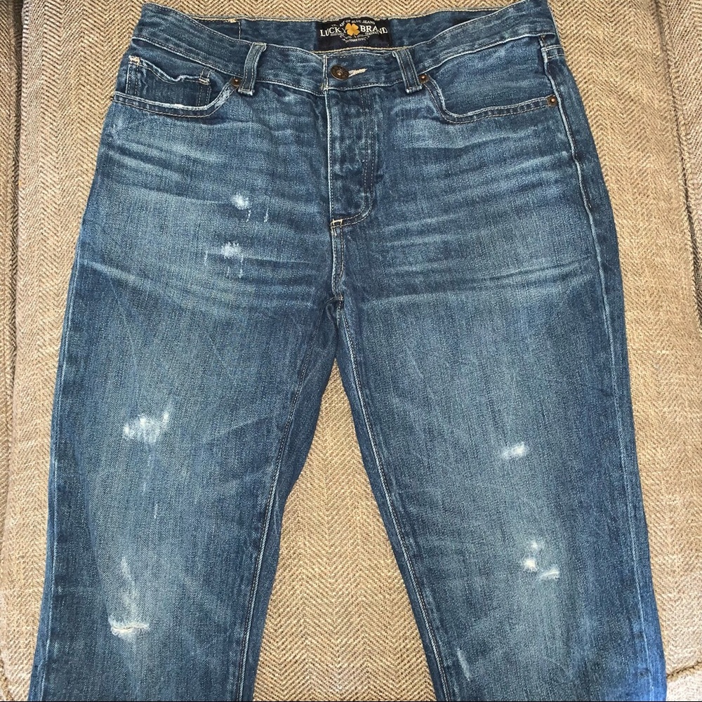 EUC Lucky Brand Button Fly Sienna Slim Boyfriend Jeans Size 26.